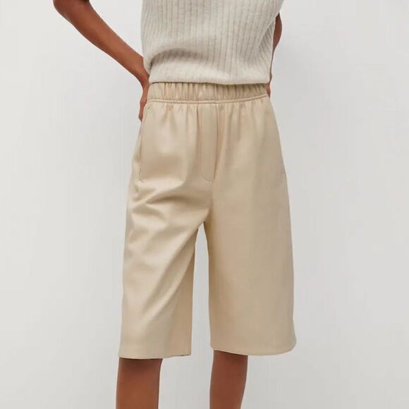 Mango Faux Leather Bermuda Shorts - Picture 10 of 10